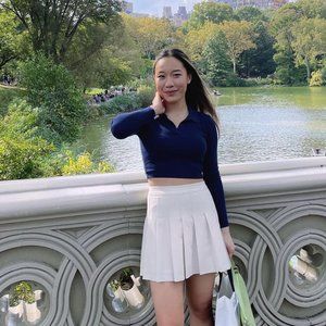 Aritzia Sunday Best Olive Mini 15” Skirt